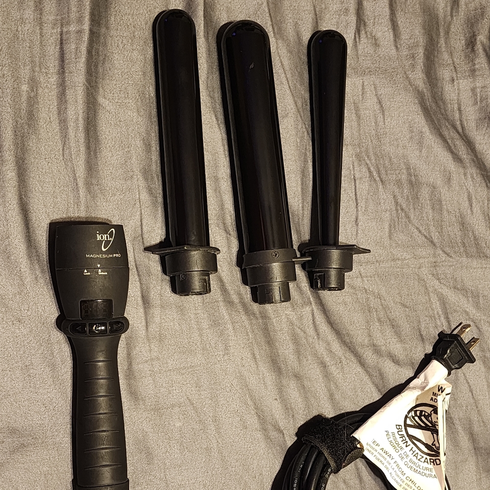 Ion Black Interchangeable Curling Wand Set